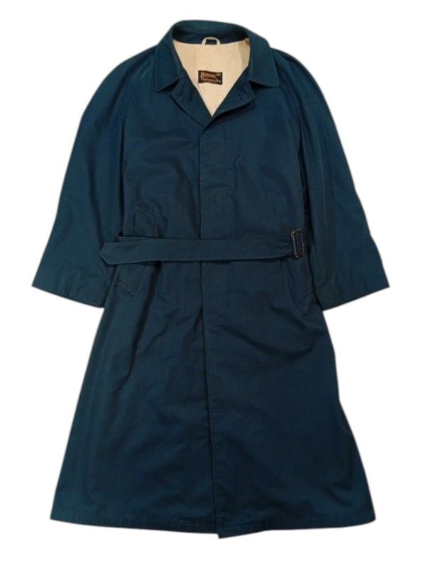 Herno Vintage Men's Trench Coat Ultramarine Made in Italy Size 52 XL